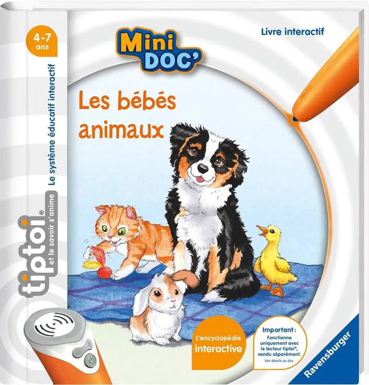 Livre interactif- Mini Doc'- Les bébés animaux