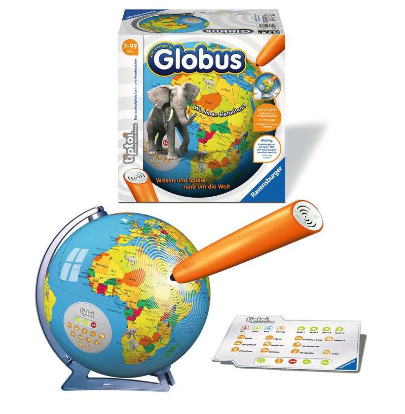 Ravensburger tiptoi 00787 - Der interaktive Globus - Lern-Globus für Kinder from 7 Jahren