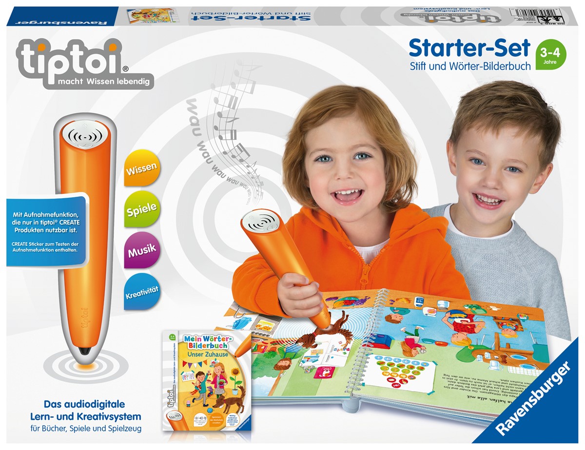 """Ravensburger tiptoi Starter-Set: Stift und Wörter-Bilderbuch, Lernbuch"""