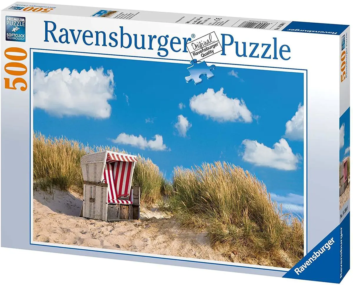 """Ravensburger Puzzle - Einsamer Strandkorb, 500 Teile"""