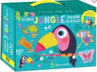 TOUCH AND FEEL PUZZLE AND BOOK SET JUNGLE