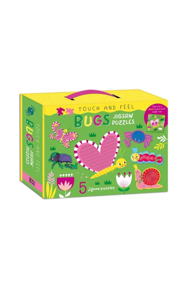 TOUCH AND FEEL PUZZLE AND BOOK SET BUGS