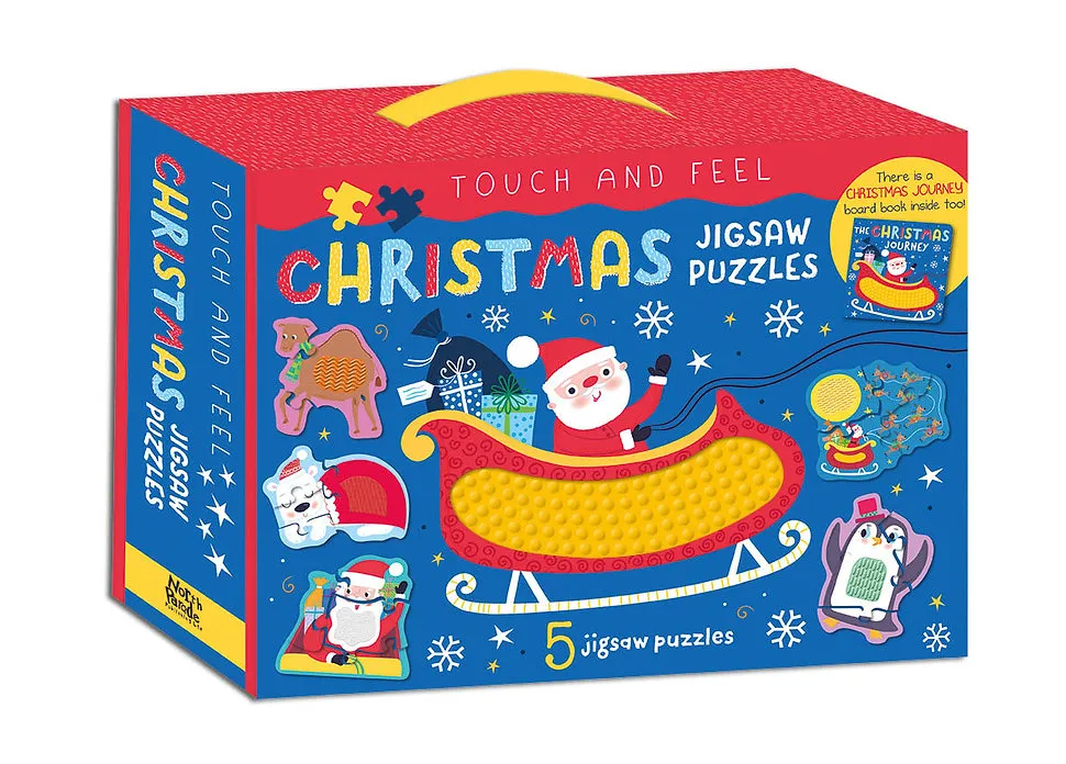 CHRISTMAS TOUCH AND FEEL PUZZLE AND BOOK SET SANTA'S JOURNEY
