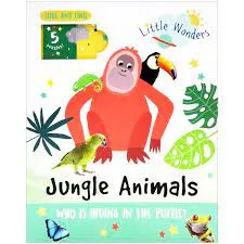 LITTLE WONDERS PUZZLE SLIDER BOOKS JUNGLE ANIMALS