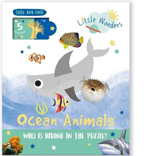 LITTLE WONDERS PUZZLE SLIDER BOOKS SEA ANIMALS