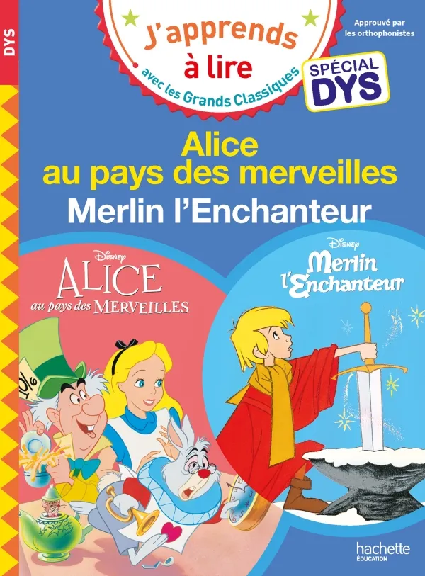 DISNEY-ALICEAUPAYSDESMERVEILLES/MERLINL'ENCHANTEURSPÉCIALDYS(DYSLEXIE)