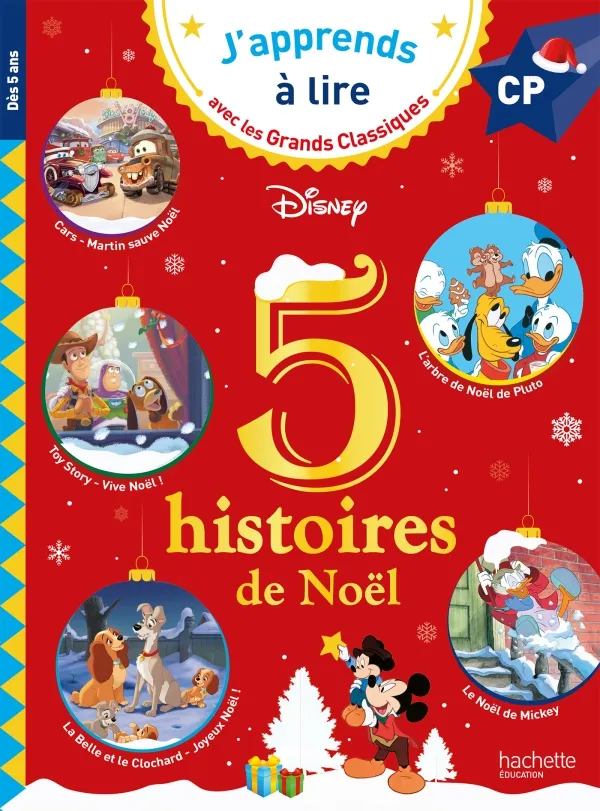 """Disney-5histoiresdeNoëlCPniveaux1,2,3"""