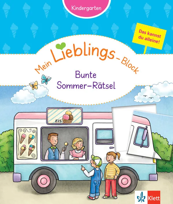"""Klett Mein Lieblings-Block Bunte Sommer-Rätsel: Kindergarten, ab 3 Jahren """