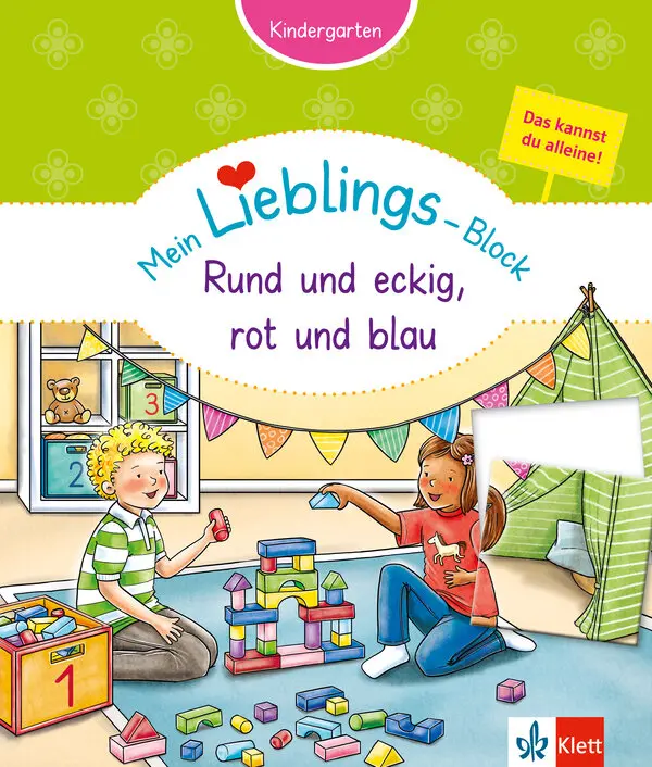"""Klett Mein Lieblings-Block Rund und eckig, rot und blau - Kindergarten, ab 3"""