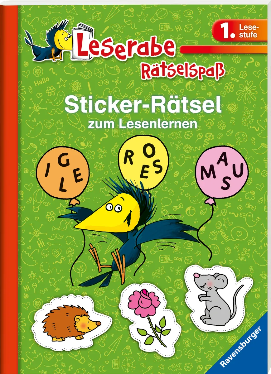 Sticker-Rätsel zum Lesenlernen, (1. Lesestufe), grün 