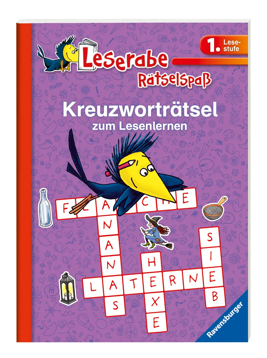 """Kreuzworträtsel zum Lesenlernen (1. Lesestufe), lila"""