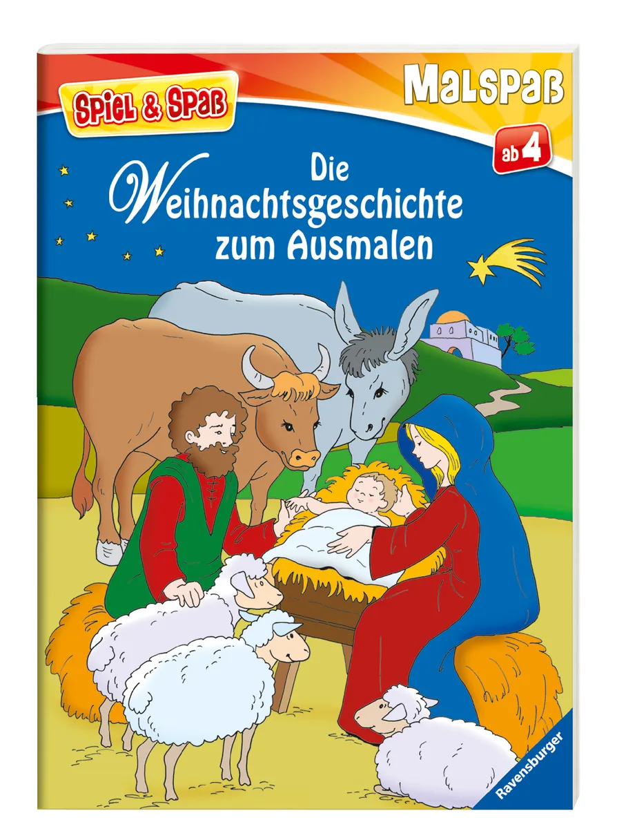 Die Weihnachtsgeschichte zum Ausmalen: from 4