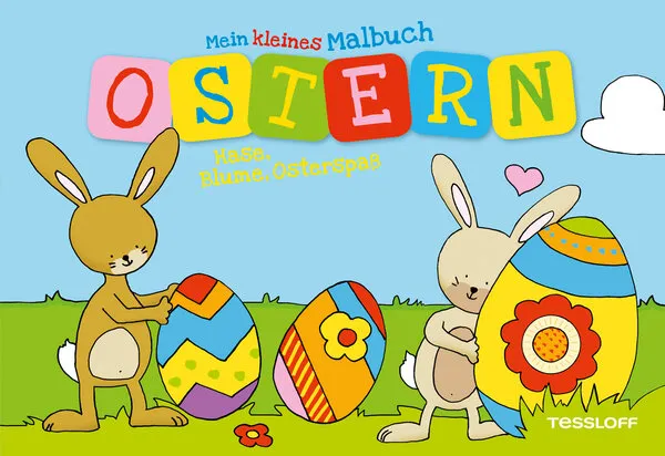 Kleines Malbuch Ostern. Hase, Blume, Osterspaß 